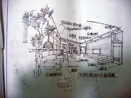 润泽花园手绘表现图